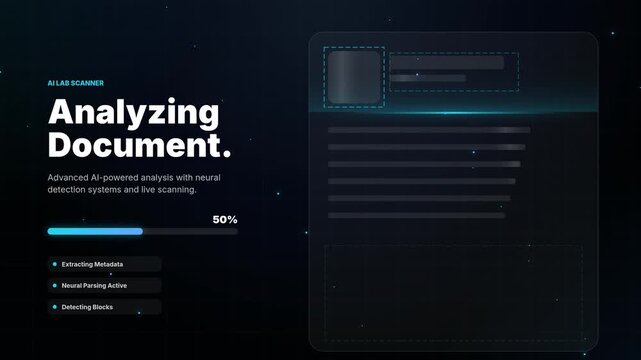 AI Document Analysis Scanning Process with Neural Systems
