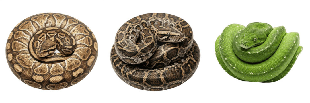 Coiled ball python snake wild exotic reptile animal predator pattern wildlife serpent scale dangerous