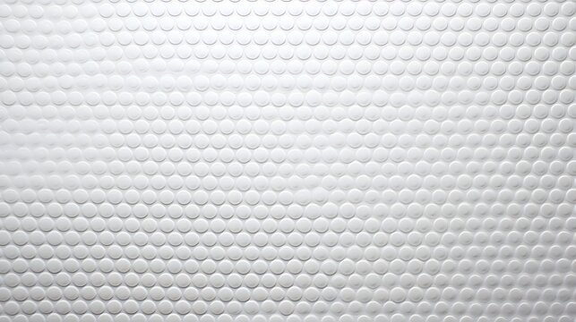 A seamless white surface featuring a modern delicate and repeating pattern of uniform circular dots
