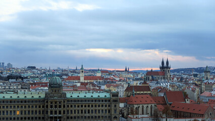 Obraz premium View of the landscape of Prague, Czech Republic.