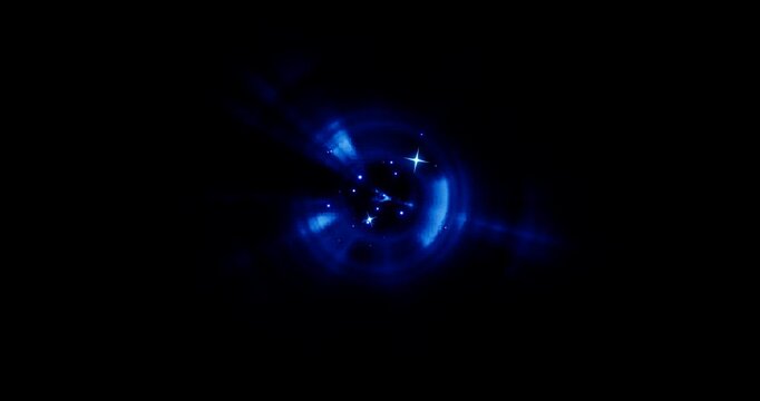 blue energy aura effect on black background