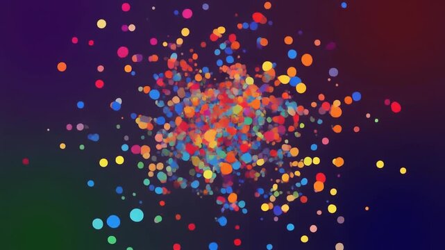 Colorful Particle Explosion Bursting Animation