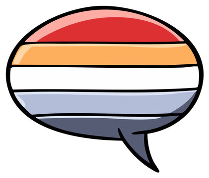 Aroace Pride Flag Speech Bubble Communication Cartoon Graphic