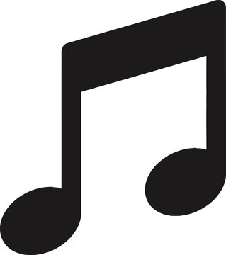 Black Musical Note Symbol - A Rhythmic Icon of Sound and Harmony.