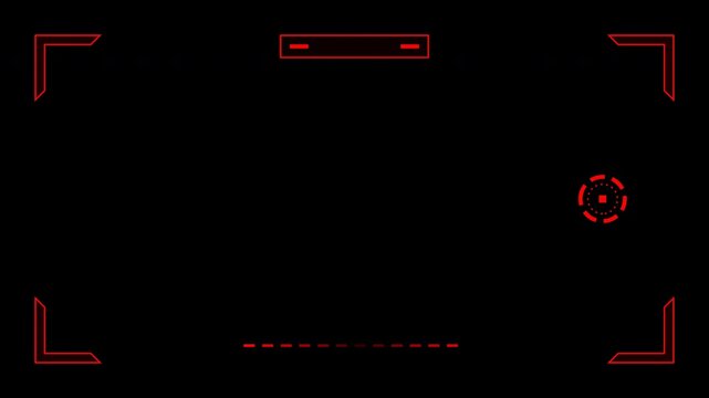 Futuristic Digital Interface with Dynamic Motion Graphics and High-Tech Camera Perspective for Video Animation