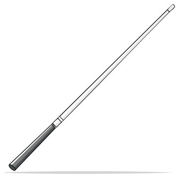 Classic billiard pool snooker game cue stick illustration vector graphic