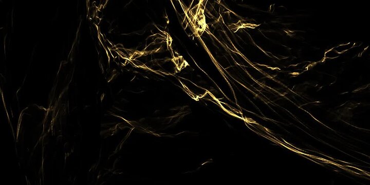 Gold ink in water shooting with high speed camera. Gold glitter background with sparkle shine light confetti. Super Slow Motion at 1000fps. effect.