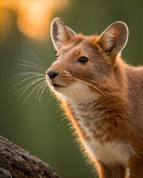 A maple toned dhole  rat genetic hybrid experiment ai-generated, fictional species 