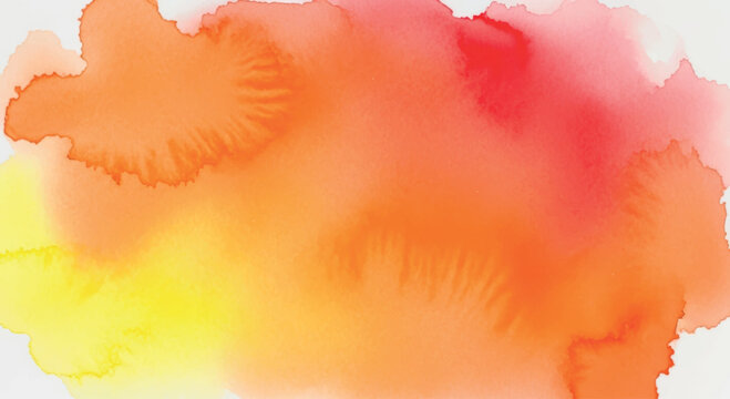 Watercolor wash background, in yellow, orange, and red