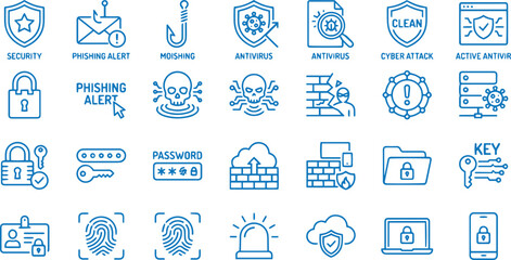 Naklejka premium Medical and Healthcare Science Minimalist Line Art Icon Set