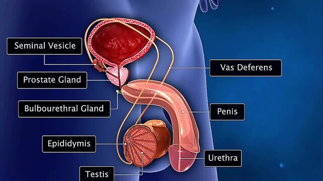 Anatomy of human penis and testes