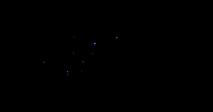 energy projectile effect on black background