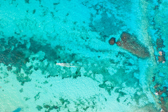 Aerial view of Jetski at Punta Cancun in Cancun, Mexico.