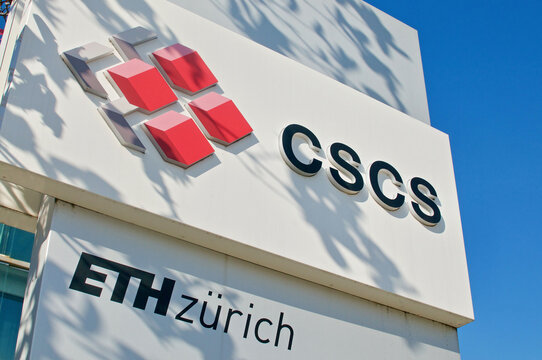 CSCS company sign on building exterior in Lugano, Switzerland