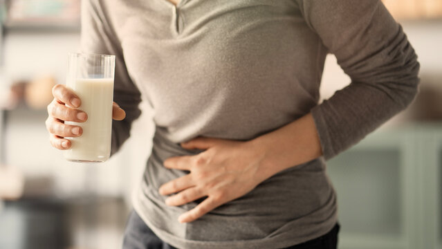 Dairy food lactose intolerance concept