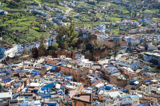 Blick auf Kasbah in Chefchaouen