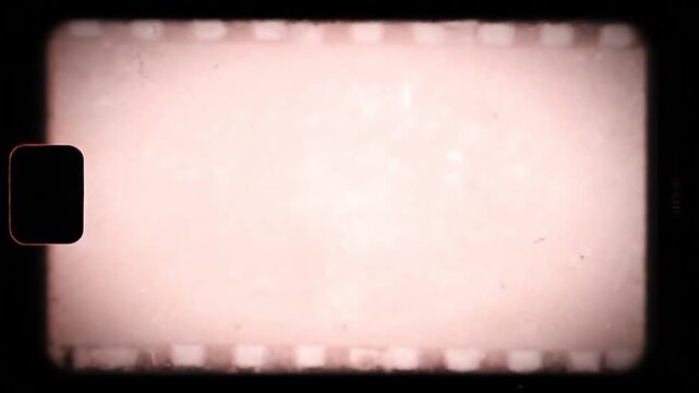 vintage retro super 8 film frame overlay with sprocket holes texture scratch and grain effect
