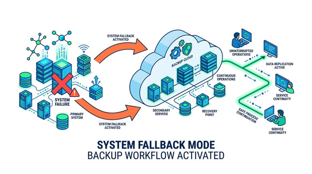 Robust Cloud Infrastructure for Automated Fintech Operations Ensuring Data Governance and Business Continuity with System Fallback