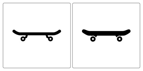 Minimalist skateboarding skateboard icons vector illustration © SabithaRani