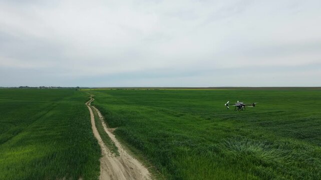 Flight path adjustment of agricultural drone for crop spraying