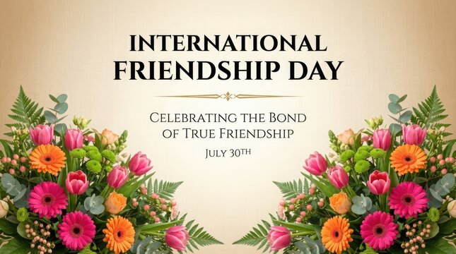 Happy international friendship day celebrations bonding through flowers