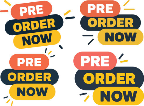  Pre order promotional banner set for product launch ecommerce campaigns early access marketing and online retail business design