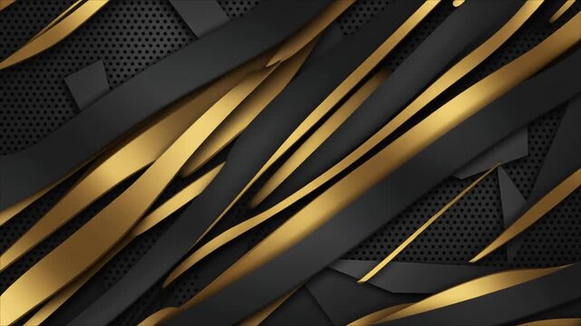 Abstract Luxury Gold and Black Motion Background
