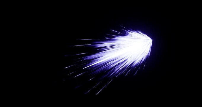 energy projectile effect on black background
