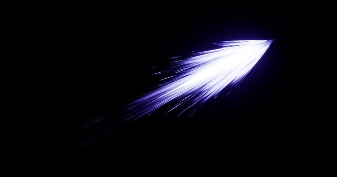 energy projectile effect on black background