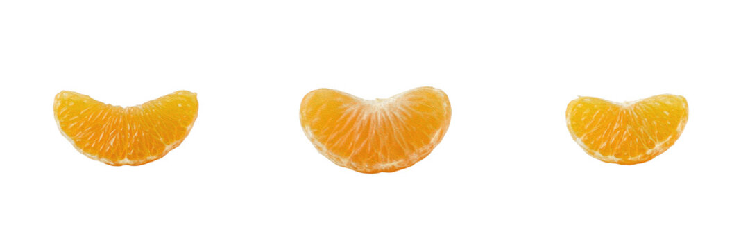 Fresh Orange Mandarin Clementine Segment Isolated On Transparent Background Juicy Citrus Fruit Slice Vitamin