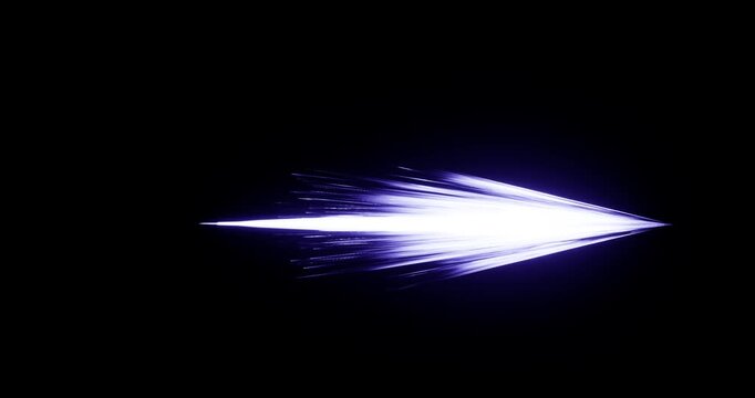 energy projectile effect on black background