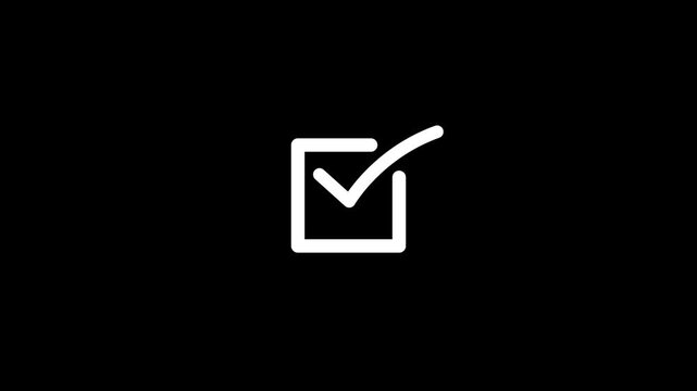 Advanced Futuristic HUD Scanner Animation with Digital Circular Interface, Cyber Technology Dashboard and Motion Graphics Background,Square Outline Check Mark Animation, Animated Tick Mark in Square,