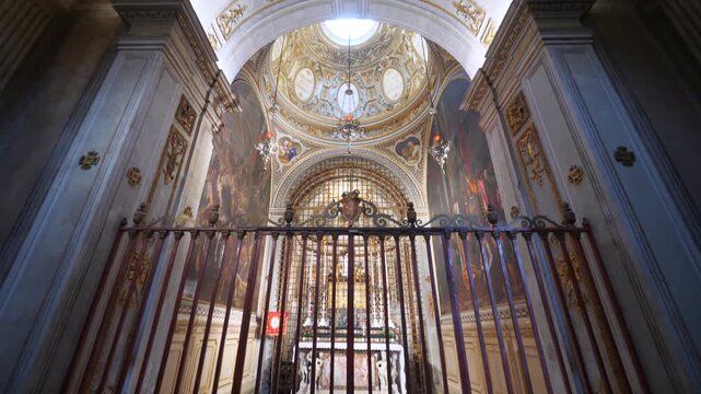 Lateral chapel old dome of Brescia, Lombardy, Italy