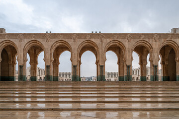 Fototapeta premium Hassan II Mosque Arches - Casablanca, Morocco