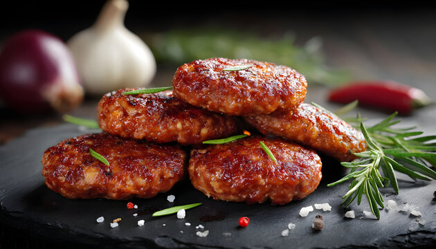 Minced pork and beef cutlets