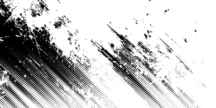 Abstract vector tornado monochrome halftone background. Scratched dots texture element.vector illustration