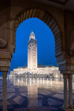 Hassan II Mosque at Dusk - Casablanca, Morocco
