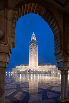 Hassan II Mosque at Night - Casablanca, Morocco