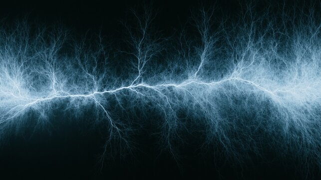 abstract fibrous electricity energy background with glowing electric strands