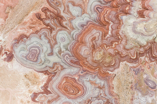 Aerial abstract view rock formations in Hanksville, Utah, USA.