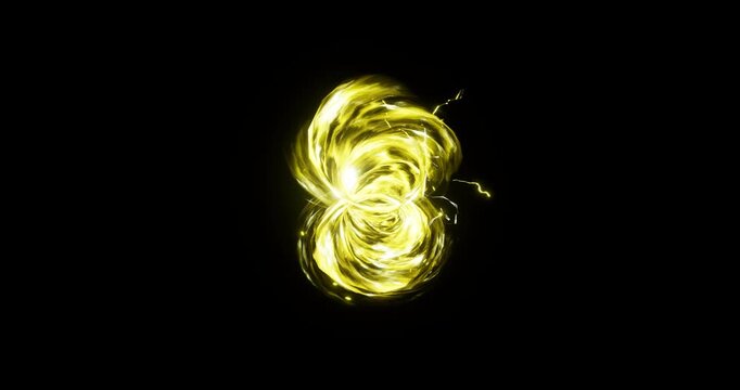 thunder storm effect on black background