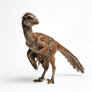 Elegant Troodon Dinosaur With Intelligent Eyes And Feathered Form In Intimate Studio Lighting Portrait