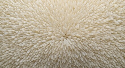 Fototapeta premium High-angle shot of a dense pile of raw long-grain rice grains showcasing subtle organic color shifts from bright white to creamy ivory tones, harvest, natural, carbohydrate