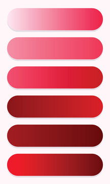 Vector Red Gradient Color Collection