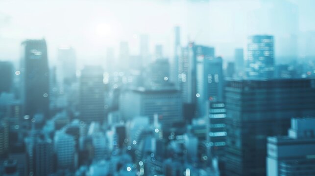 Blurred cityscape skyline view