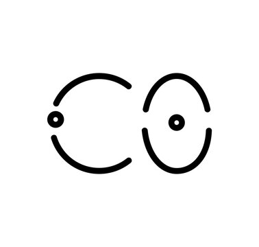 CO letter initials black colored with modern font