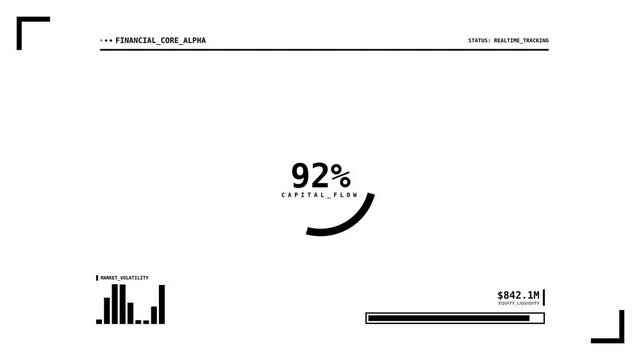 Business Dashboard Animation Showing Performance Metrics and Data Visualization in a Modern Motion Graphic Style
