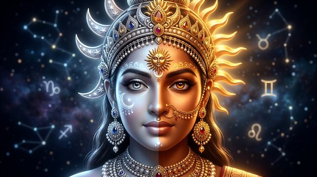 Mithuna Sankranti Celestial Goddess of Sun and Moon Balance