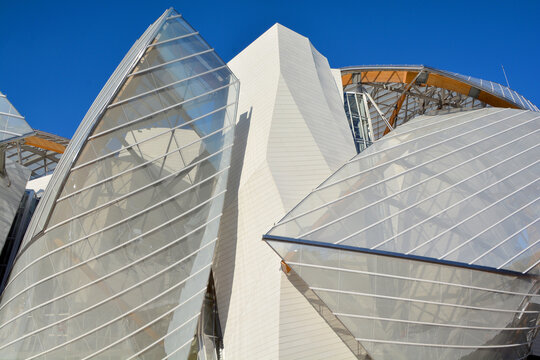 PARIS FRANCE: The building of the Louis Vuitton Foundation started in 2006, is an art museum and cultural center the $143 million museum has recently been completed in Paris France 