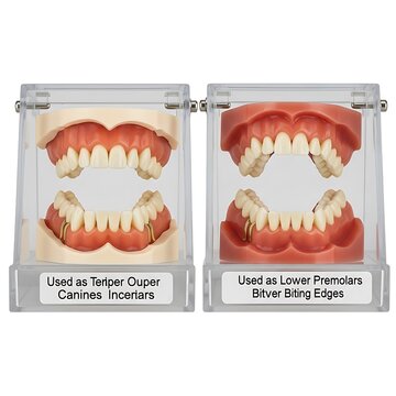 Dental model teeth in cases